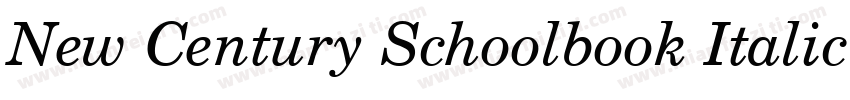 New Century Schoolbook Italic字体转换